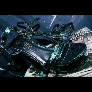 SNAKESKIN PLATFORM HEELS🔥🐍